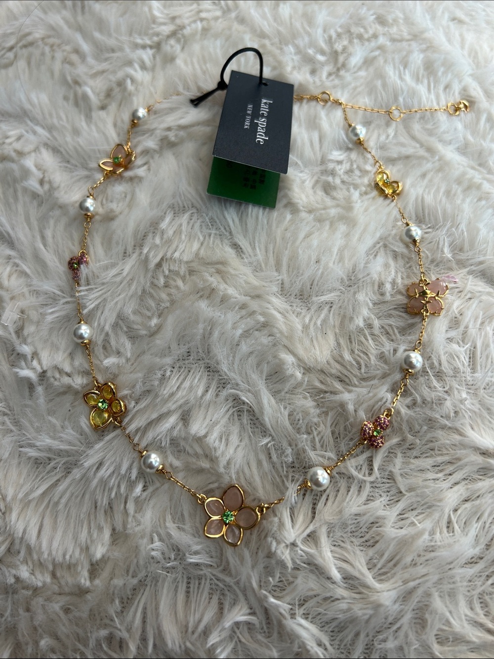 NWT $148 kate spade Pastel Petals Scatter Necklace - Picture 5 of 7